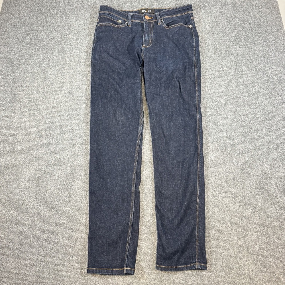 DU/ER Jeans Mens 31x32 Blue L2X Stay Dry Slim Fit Denim Stretch Dark Wash